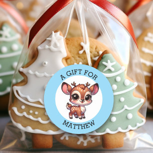 Pegatina Redonda Un Regalo Personalizado Para Navidades