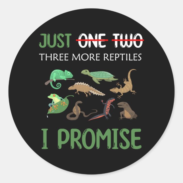 Pegatina Redonda Un reptil más, propongo herpetólogos (Anverso)