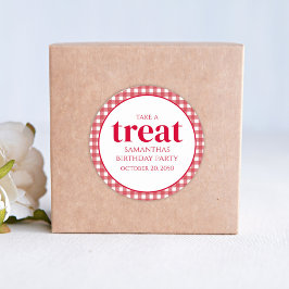 Pegatina Redonda Un simple trato de cumpleaños favorece a la modern