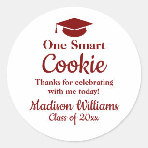 Pegatina Redonda Un Smart Cookie Para Llevar Favor De Graduación