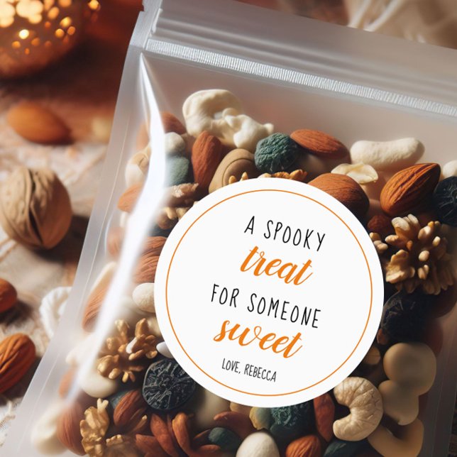 Pegatina Redonda Un temible trato para Somone Sweet Halloween (Subido por el creador)