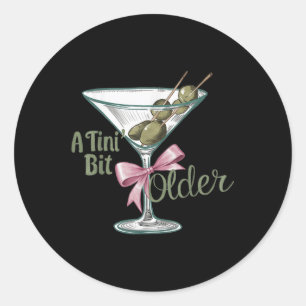 Pegatina Redonda Un Tini Un Estilo Retro Vintage Más Antiguo