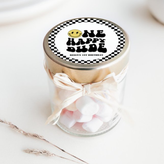 Pegatina Redonda Un tipo feliz | Niños Rad Kids 1º cumpleaños (Subido por el creador)