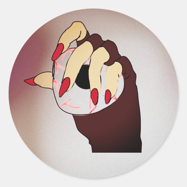 Pegatina Redonda Un toque de visión trippy (Anverso)