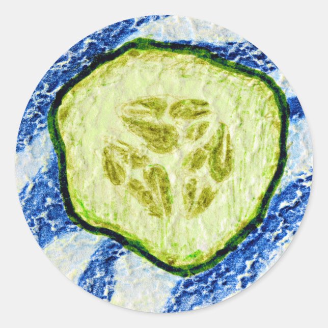 Pegatina Redonda Un trozo de verano (Anverso)