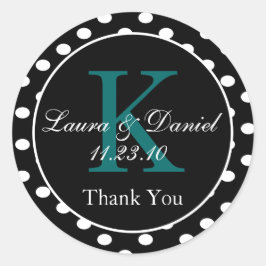 Pegatina Redonda Un Verde azulado mono blanco blanco blanco lindo e