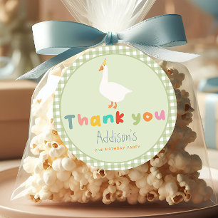 Pegatina Redonda Un verde lindo dos tontos se ganan el segundo cump