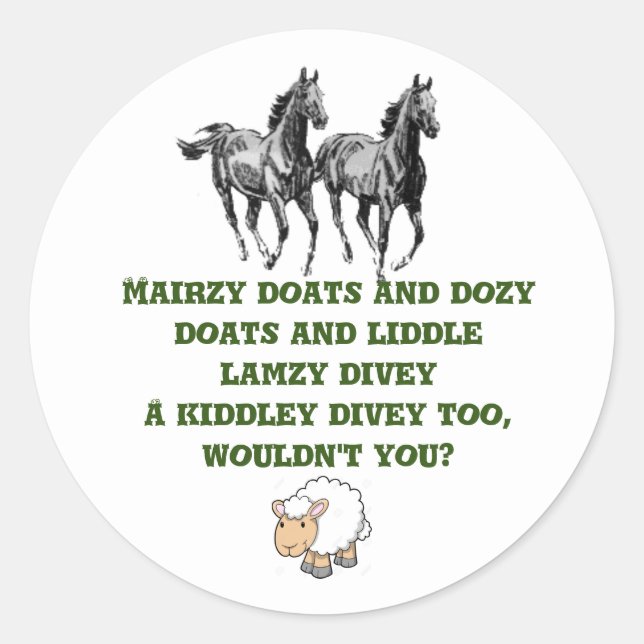 Pegatina Redonda "Un verde oscuro" (Anverso)