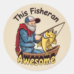 Pegatina Redonda Una aventura acuática vibrante