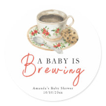 Una Bebé Está Preparando Taza de Café Baby Shower