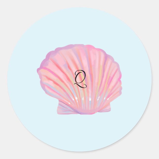 Pegatina Redonda Una boda de playa de ensueño (Anverso)