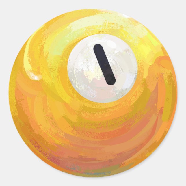 Pegatina Redonda Una bola (Anverso)