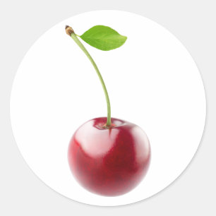 Pegatina Redonda Una cereza dulce