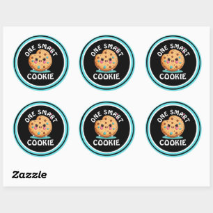 Pegatina Redonda Una cookie inteligente