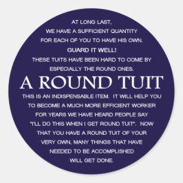 Pegatina Redonda Una curva redonda