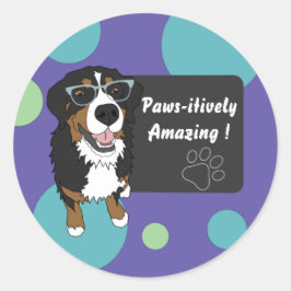 Pegatina Redonda Una educación asombrosa y patética