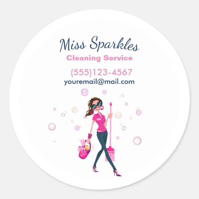 Pegatina Redonda Una empleada doméstica común y corriente (Anverso)