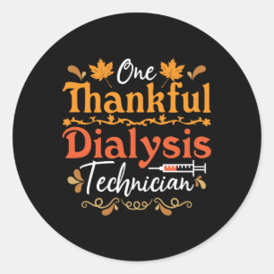 Pegatina Redonda Una enfermera técnica de diálisis agradecida Nefro