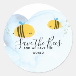 Pegatina Redonda Una especie de SALVAR LAS ABEJAS personalizadas