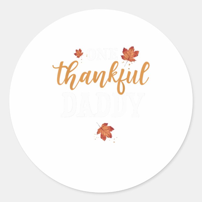 Pegatina Redonda Una familia de papi agradecida (Anverso)