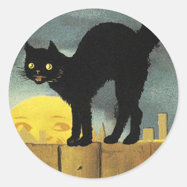 Pegatina Redonda Una Feliz Halloween (Anverso)