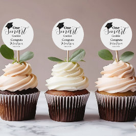 Pegatina Redonda Una fiesta de graduación de galletas inteligentes