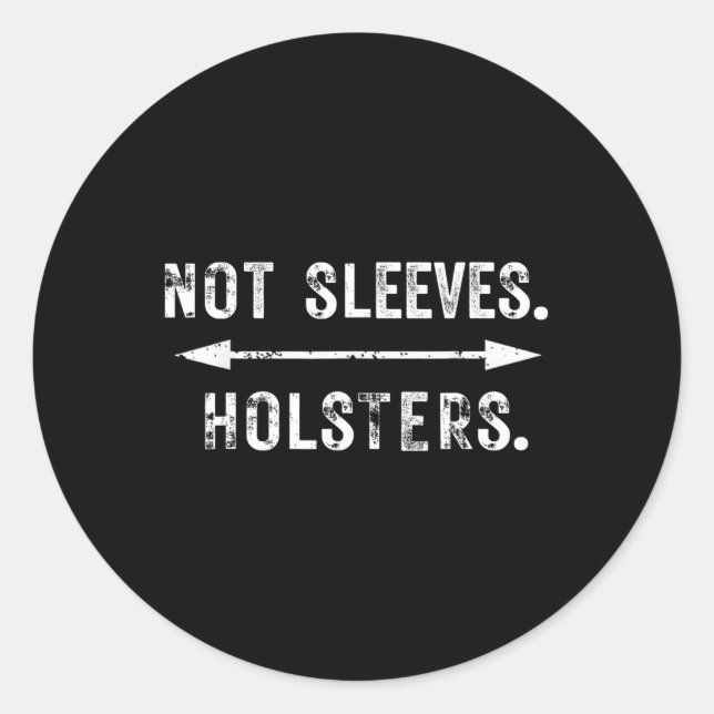 Pegatina Redonda Una graciosa camiseta de gimnasio. Workout Guns Hu (Anverso)