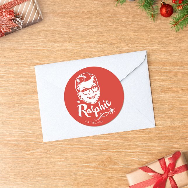 Pegatina Redonda Una historia de Navidades | Ralphie (Sticker on envelope)