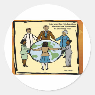 Pegatina Redonda Una humanidad
