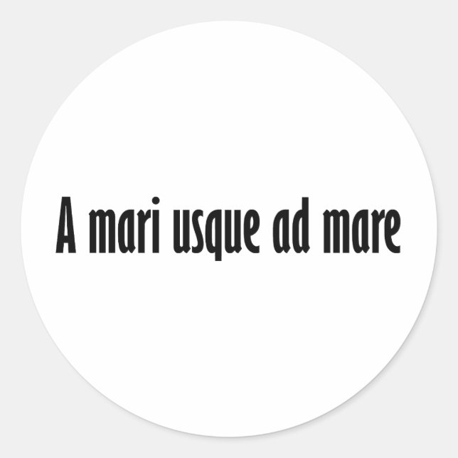 Pegatina Redonda una imagen de mari usque ad mare (Anverso)