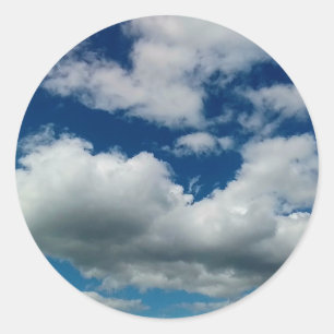 Pegatina Redonda Una larga nube
