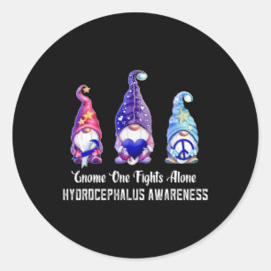 Pegatina Redonda Una lucha sola contra la toma de conciencia sobre