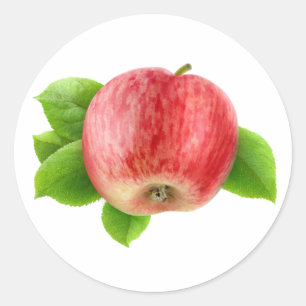 Pegatina Redonda Una manzana roja