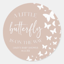 Una Mariposa Pequeña Está En Camino De Baby Shower
