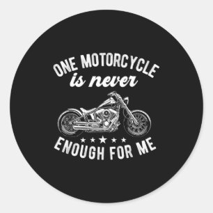 Pegatina Redonda Una motocicleta es suficiente divertida moto motoc