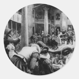 Pegatina Redonda Una noche en los Pegatinas del globo