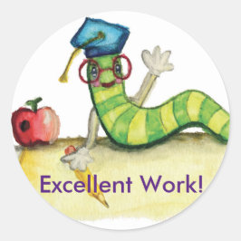 Pegatina Redonda Una nota del profesor