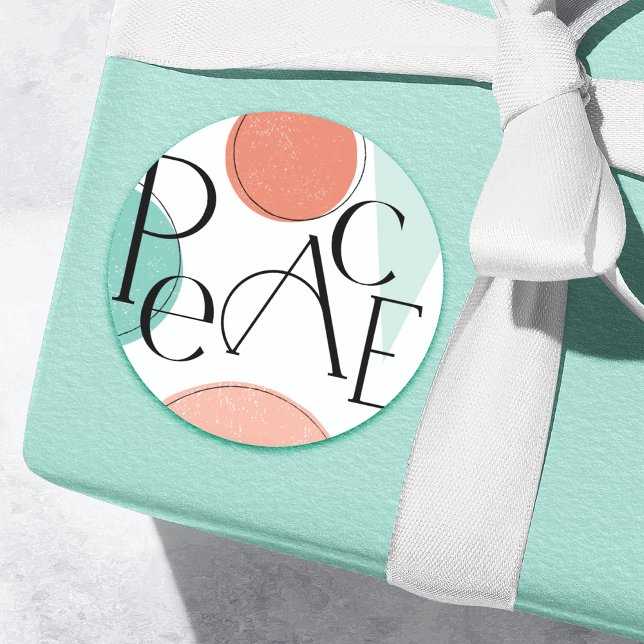 Pegatina Redonda Una paz colorida y audaz (Subido por el creador)