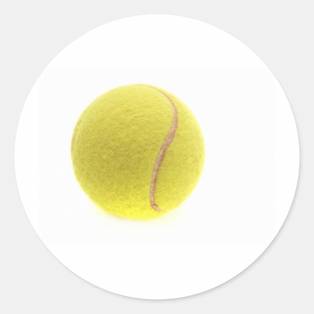 Pegatina Redonda Una pelota de tenis (Anverso)
