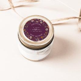 Pegatina Redonda Una pequeña bebé florecita