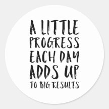 Una pequeña cita motivacional de progreso