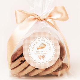 Pegatina Redonda Una pequeña ducha de bebé lindo Gracias