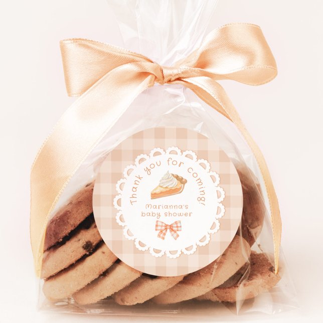 Pegatina Redonda Una pequeña ducha de bebé lindo Gracias (Subido por el creador)