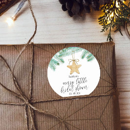 Pegatina Redonda Una pequeña ducha de novia amarga