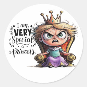 Pegatina Redonda ¡Una princesa que sabe brillar!