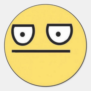 Pegatina Redonda Unamused
