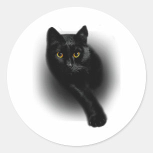 Pegatina Redonda Uñas para limar Black Cat