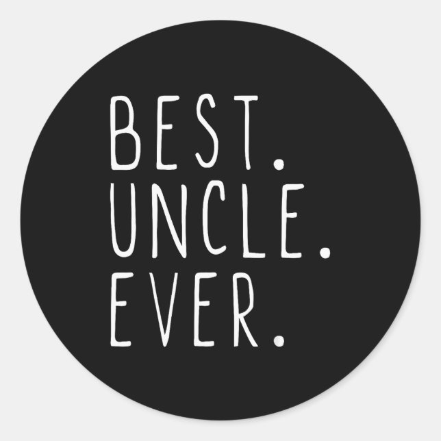 Pegatina Redonda Uncle Ever Family Cool  (Anverso)