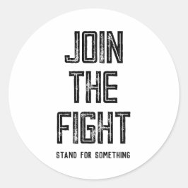 Pegatina Redonda Únete A La Lucha