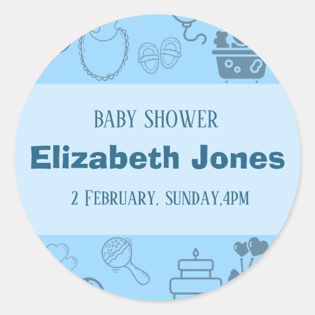 Pegatina Redonda "Únete a nosotros para celebrar a nuestro principi (Anverso)